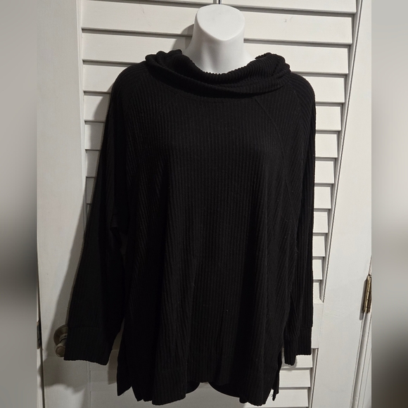 Jane and Delancey Sweaters - Jane and Delancey Black Cowl Neck Sweater